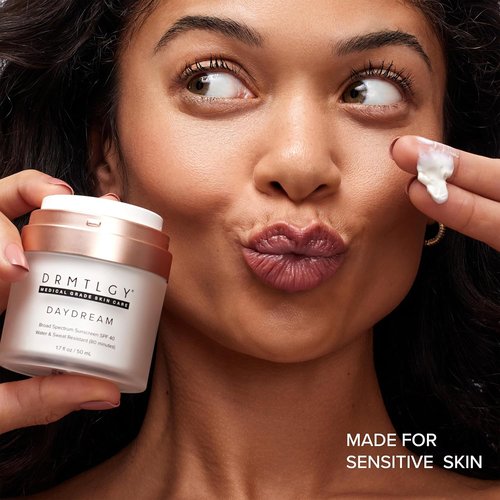 DRMTLGY Day Dream Sunscreen - SPF 40 Moisturizer for Sensitive Skin | Water & Sweat-Resistant, Makeup Friendly