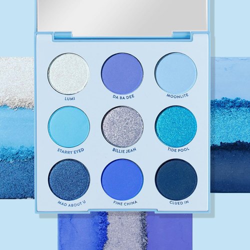 ColourPop Blue Moon Eyeshadow Palette - High-Pigment Monochromatic Blue Shades with Matte, Metallic & Duochrome Finishes | 0.3 oz