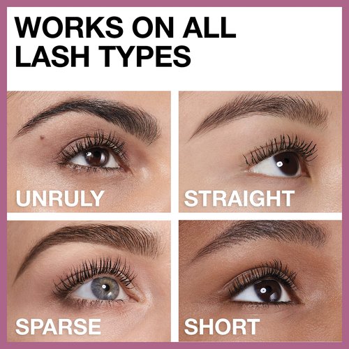 Maybelline Lash Sensational Washable Mascara, Lengthening and Volumizing for a Full Fan Effect, Brownish Black, 1 Count