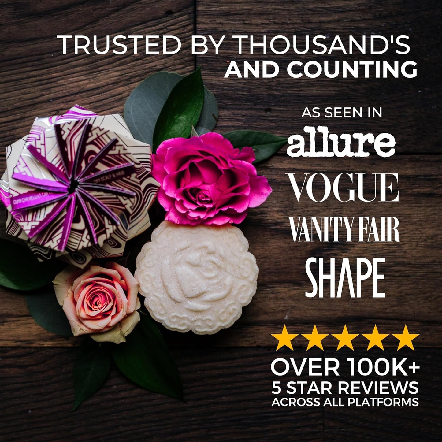 Viori Chamomile Rose Shampoo Bar - Handcrafted All-Natural, Sulfate-Free Formula with Rice Water
