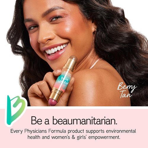 Physicians Formula Butter Glow & Go Multiuse Stick - Ultra-Creamy Radiant Finish with Murumuru Butter | Vegan & Cruelty-Free, Berry Tan