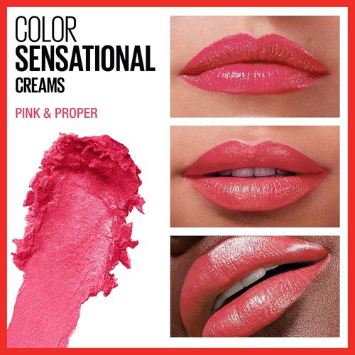Maybelline Color Sensational Lipstick - Hydrating Cream Finish in Pink & Proper | 1 Count