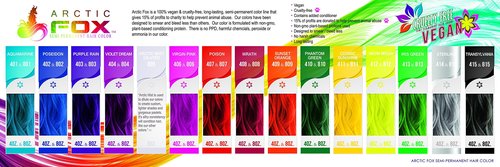 ARCTIC FOX Vegan and Cruelty-Free Semi-Permanent Hair Color Dye (4 Fl Oz, POISON)