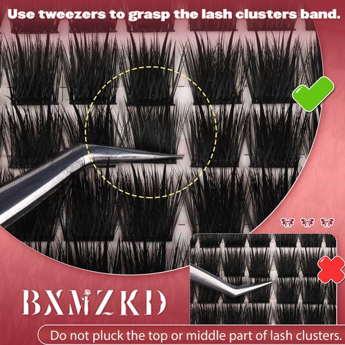 Volume Lash Clusters Kit Wispy Cluster Lash Extensions Kit Volume Eyelash Clusters 10-20mm CD Curly Eyelash Extension Kit Wispy Individual Lashes Kit Thick Cluster Lashes by BXMZKD