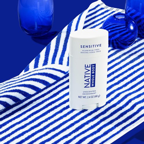 Native Whole Body Deodorant Stick - Aluminum Free, 72 Hour Odor Protection | Unscented with Coconut Oil & Shea Butter