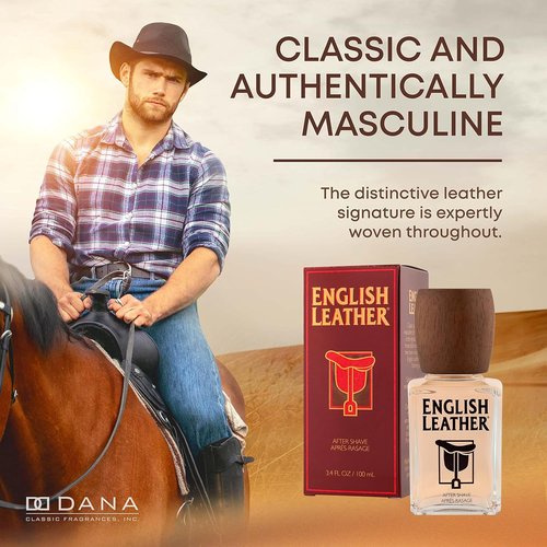 English Leather By Dana - Men's Aftershave 3.4 Ounces | Classic Fragrance for All-Day Freshness