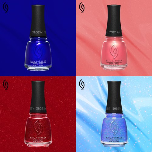 China Glaze Cg Nail Lacquer Fall From Grace – Deep Sapphire Blue Nail Polish, Long-Lasting, Quick Dry, Chip Resistant, Shimmer Glossy Finish for Salon & DIY Manicure, 0.5 Fl Oz