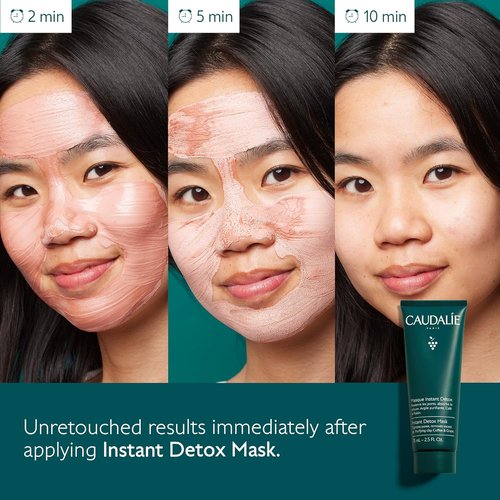 Caudalie Instant Detox Mask - Pore Minimizing Formula for Excess Sebum & Tightening Pores in 10 Minutes