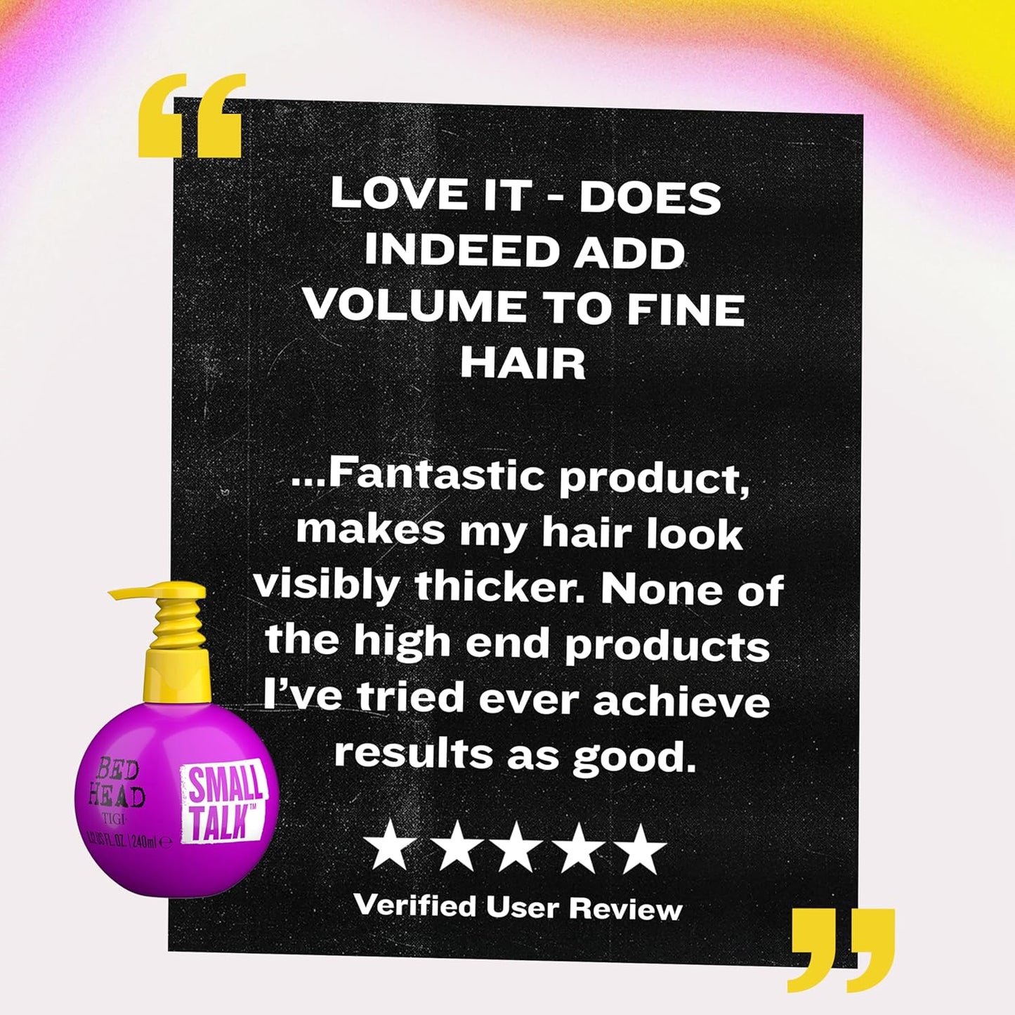 TIGI Bed Head Small Talk Mini 3-in-1 Hair Thickening Cream - Volumizing for Fine & Thin Hair - 8 Oz (3 Pack)
