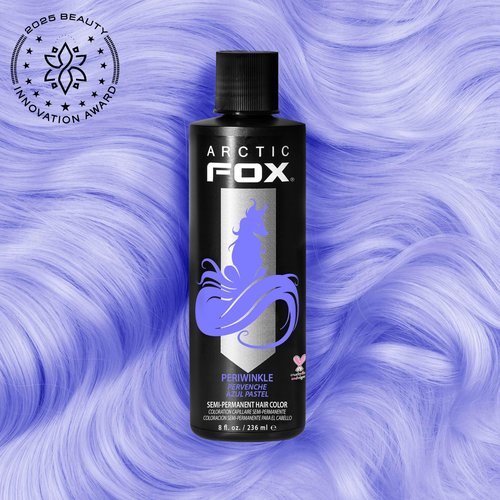 ARCTIC FOX Vegan and Cruelty-Free Semi-Permanent Hair Color Dye (8 Fl Oz, PERIWINKLE)