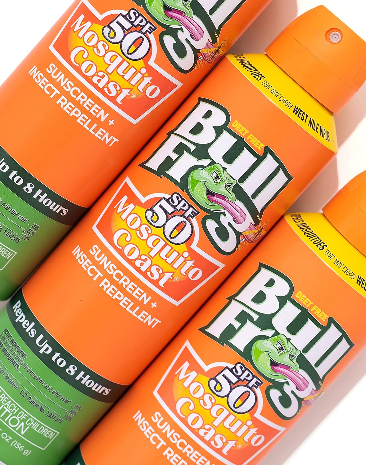 Bullfrog Mosquito Coast Sunscreen SPF 50 - Insect Repellent Continuous Spray, 5.5oz, 2-Pack