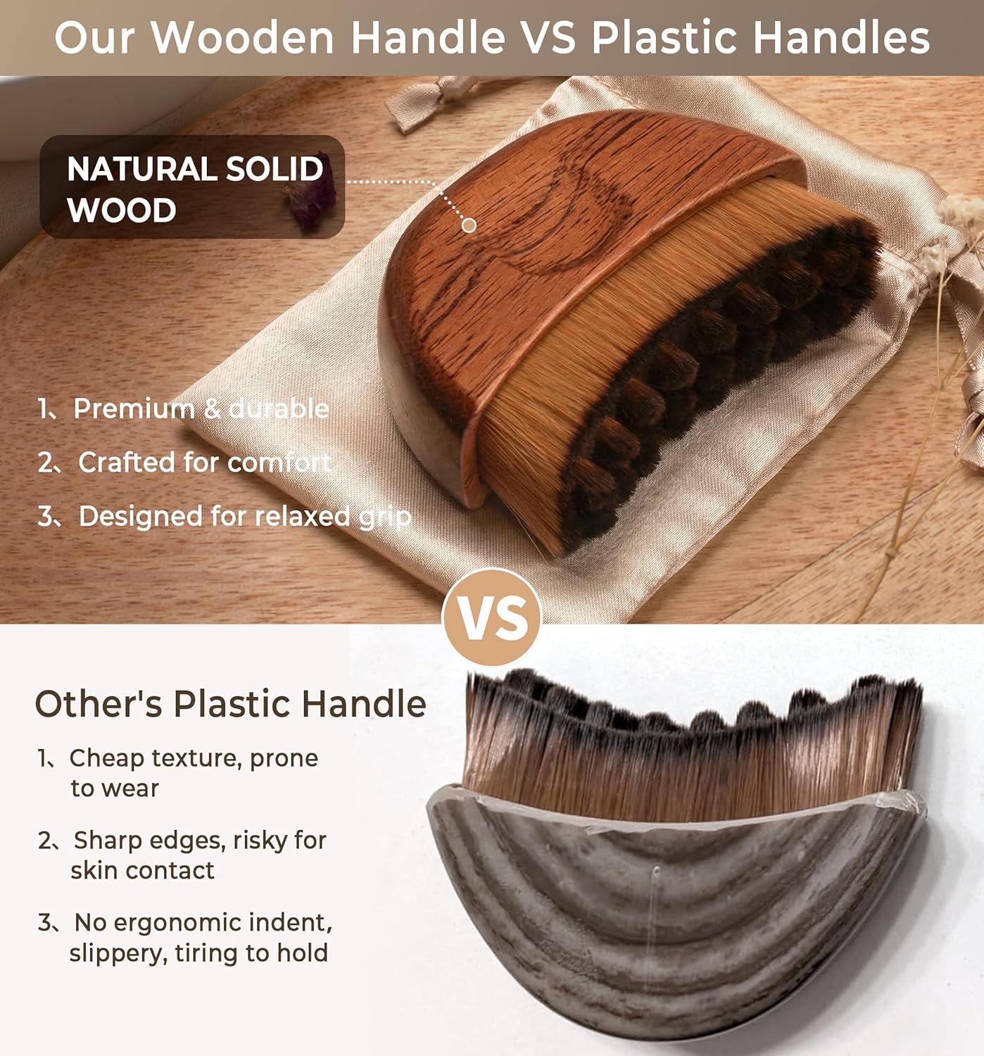 Skiennix Lymphatic Contour Face Brush - Wooden Facial Sculpting Tool for Drainage & Depuffing