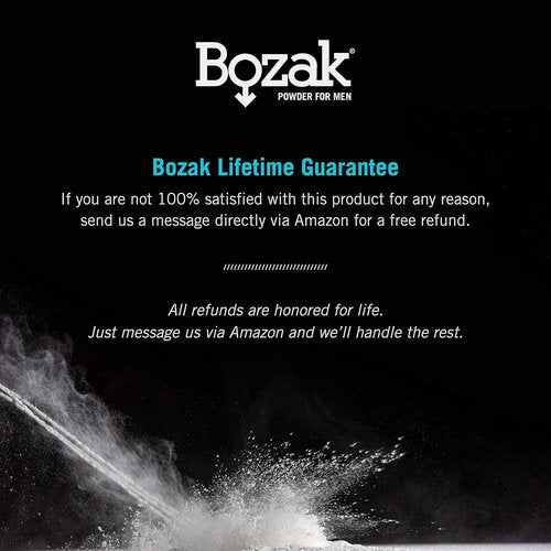 Bozak Cooling Body & Foot Powder for Men - Talc-Free Deodorant, Jock Itch Defense, Sweat Absorption | 4 oz.