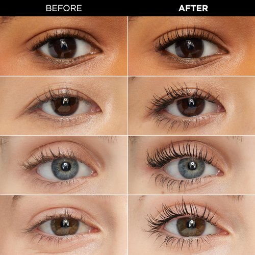 L'Oreal Paris Telescopic Original Lengthening Mascara Bundle with Waterproof Black 0.27 Fl Oz. and Washable Black Brown 0.27 Fl Oz.