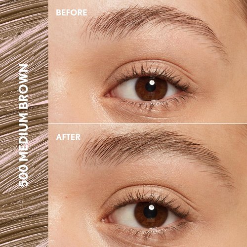 CoverGirl Clean Fresh Brow Gel - Long-Lasting, Vegan Formula for Natural-Looking Brows | 500 Medium Brown, 0.18oz