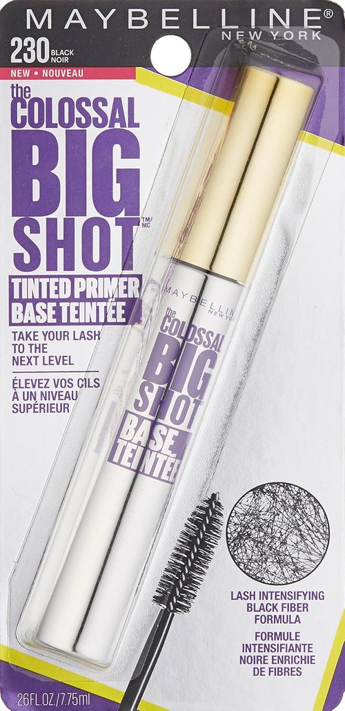 Maybelline New York Tinted Primer - Volume Express The Colossal Big Shot, Black, 0.26 Fl Oz