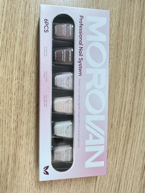 Morovan Nude Nail Polish Set: 6PC Neutral Pink Milky Skin Color Nail Polish Kit Pale Beige Cream Taupe Tan Brown Natural Mini Summer Manicurist Beautify Women Girls Gift