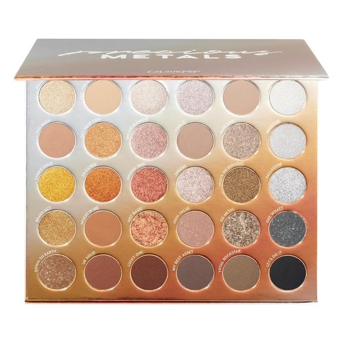 ColourPop Eyeshadow Palette - High-Pigment Eye Makeup with Matte, Metallic & Glitter Finishes - Precious Metals (1.16 oz)