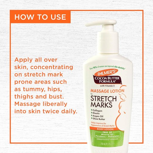 Palmer's Cocoa Butter Formula Massage Lotion - Stretch Mark Relief for Pregnancy Skin Care | 8.5 Oz