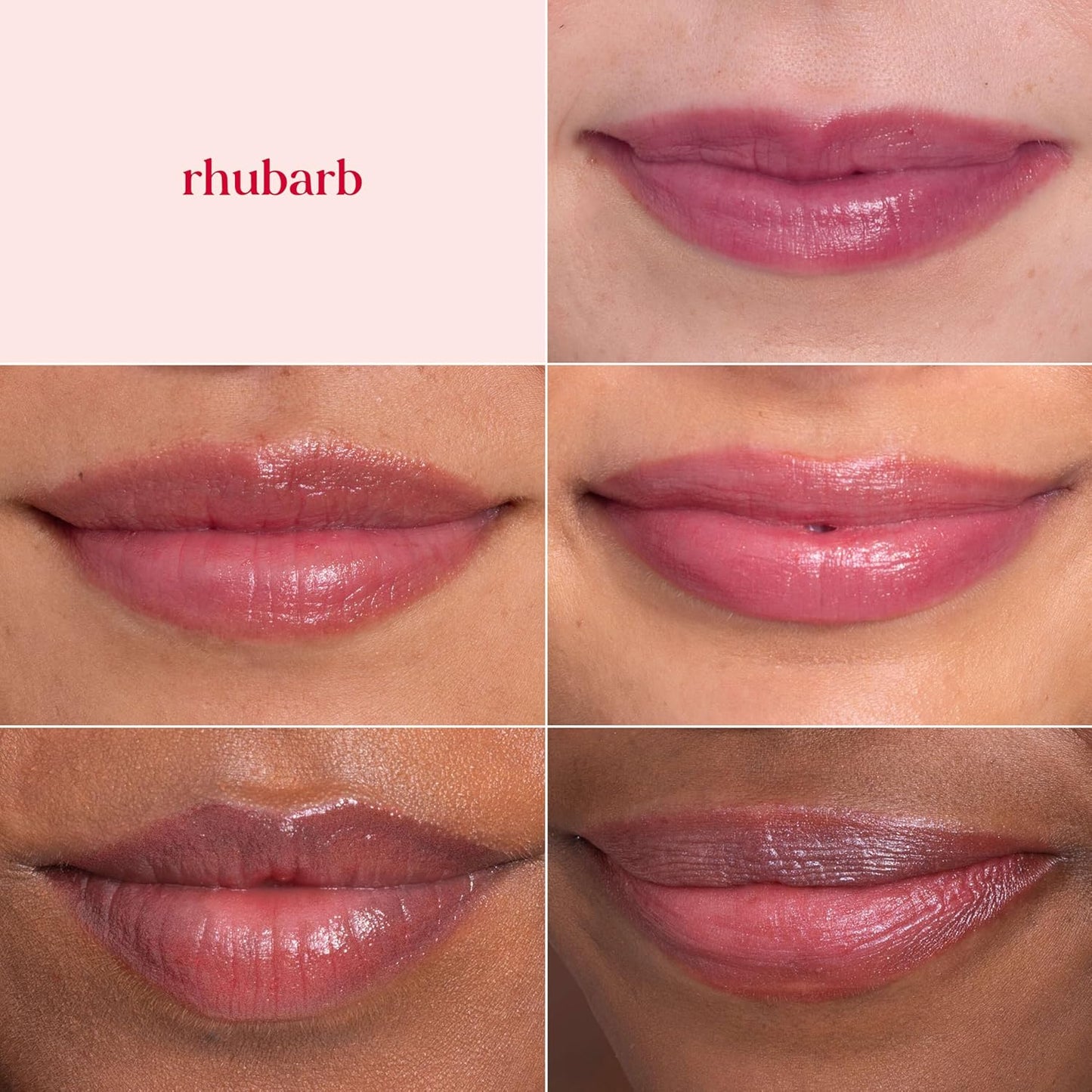 Burt's Bees Shimmer Lip Tint - Moisturizing Tinted Lip Balm Stick for All-Day Hydration | Rhubarb (1-Pack)