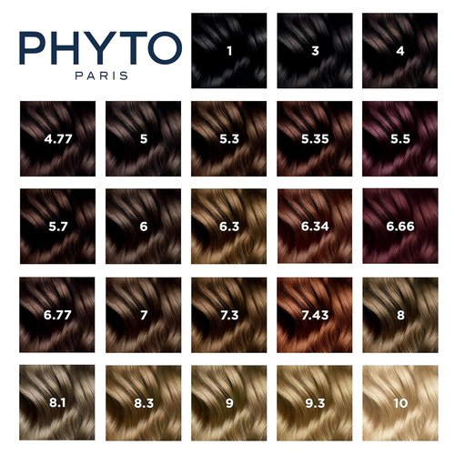 PHYTO Phytocolor Permanent Hair Color - 100% Grey Coverage, Ammonia-Free, Botanical Pigments | 0.42 oz