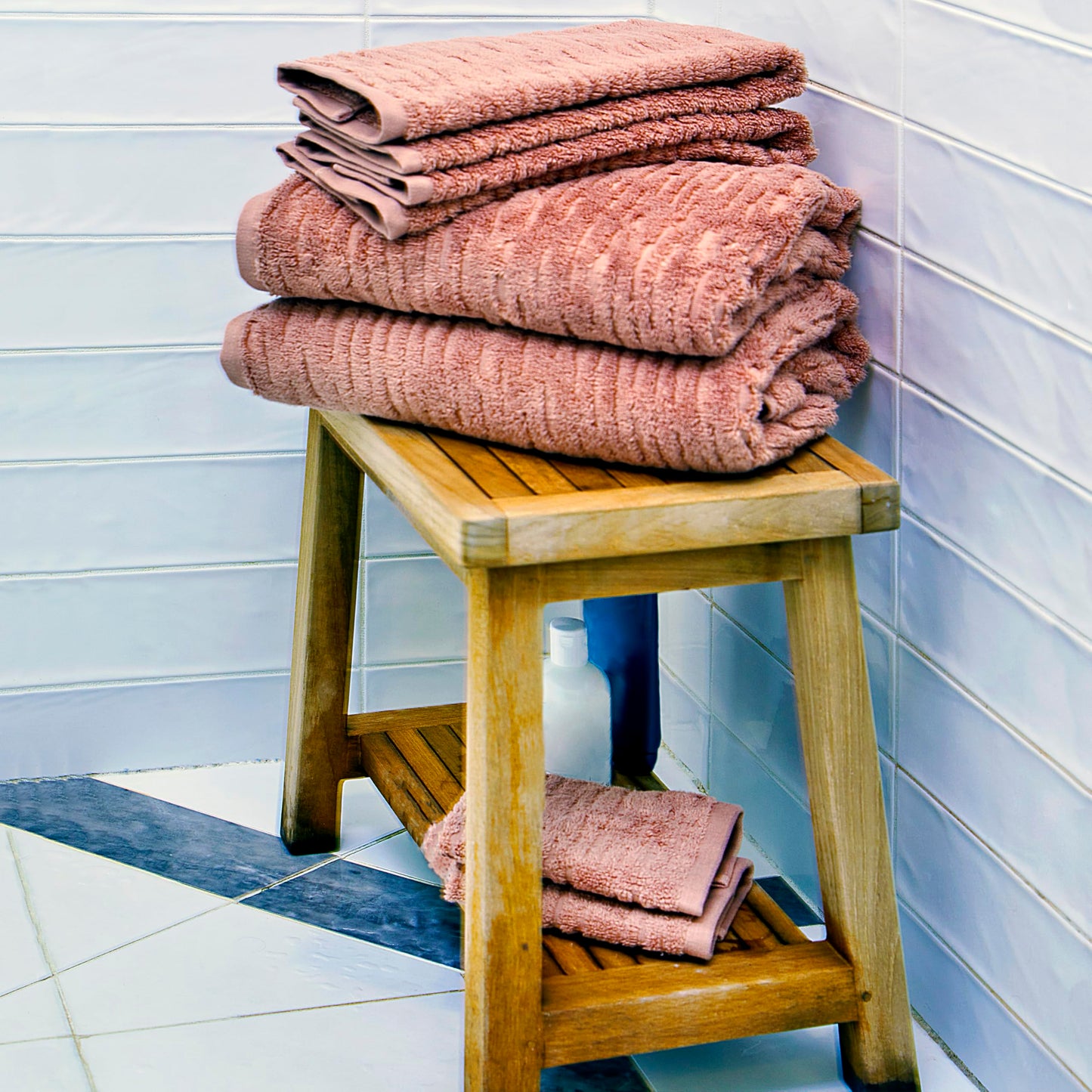 SKL Home CloudSoft Cotton Luxury 4 Pc Bath Towel Set, Clay