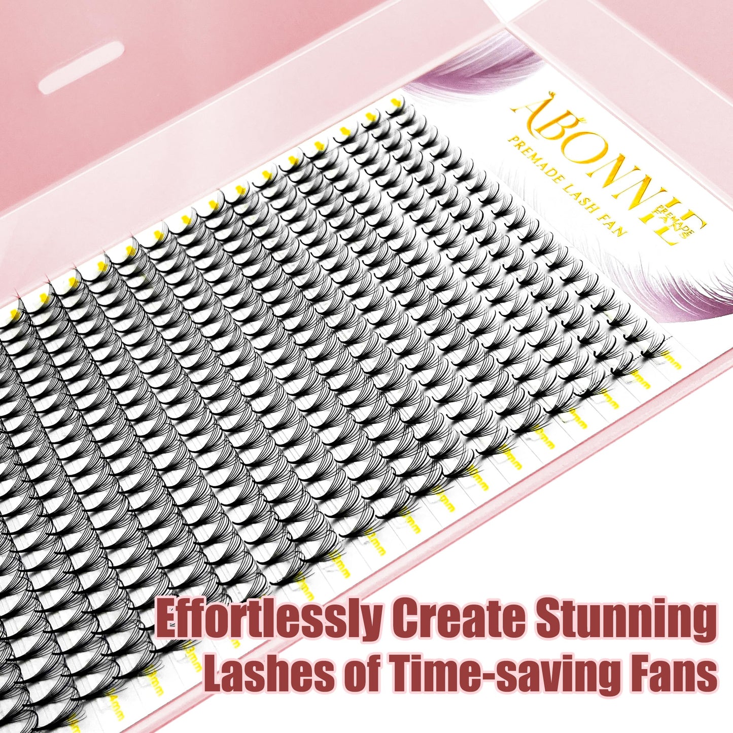 ABONNIE Premade Fans Eyelash Extensions, 400 Fans 9D 8-15mm Mixed Promades Eyelash Fans,0.07 Thickness D Curl Premade Lash Fans, Handmade Premade Fans Volume Lash Extensions(Spikes 9D 0.07-D 8-15mm)