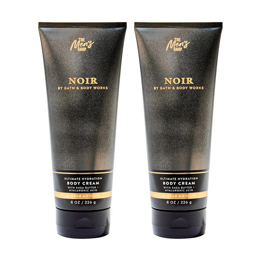 Bath & Body Works Noir Hydration Body Cream - Deep Moisturizing Formula for Smooth Skin - 48-Hour Hydration - 2-Pack