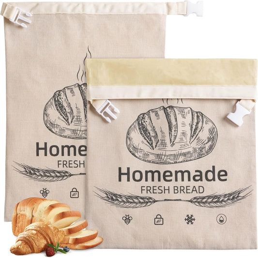1 Pack Beeswax Bread Bags for Sourdough,Reusable Organic Linen Beeswax Bread Bag for Homemade Sourdough 17 x 12.6 Inches Food Storage Cloth Bag – Freezer-Friendly & Freshness Preservation