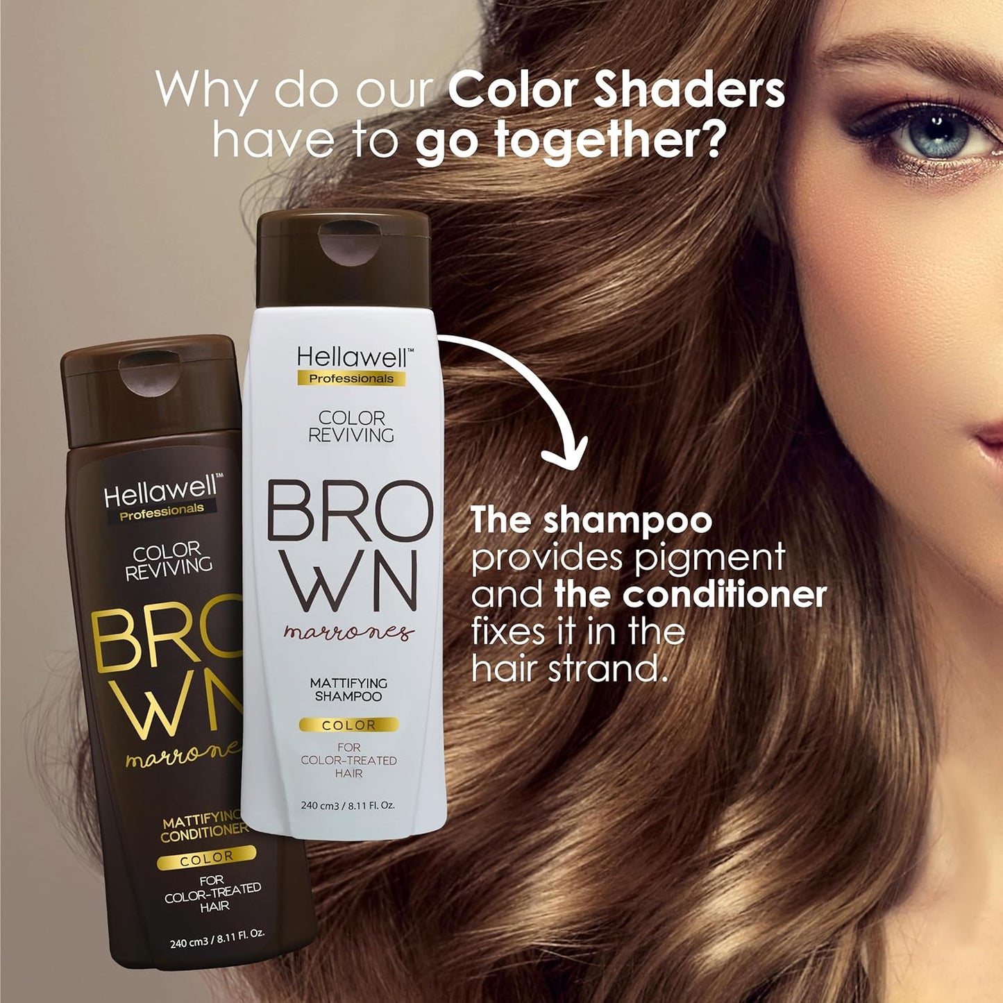 Skiennix Professional Coloring Kit | Permanent Hair Dye for Gray Coverage - 7.71 Ash Brown Blonde + Reviving Shampoo & Conditioner