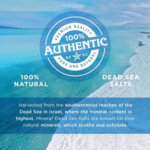Minera Dead Sea Salt - 100% Pure & Natural, Fast-Dissolving Bath & Foot Soaks | 5 lbs, Unscented, Skin-Softening