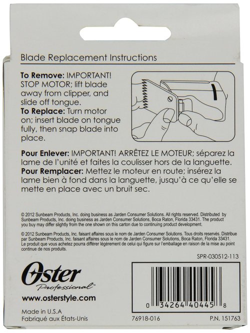 Oster Detachable Blade Size 0000 - Fits Classic 76, Octane, Model One & Model 10 Clippers | 0.25 mm Precision