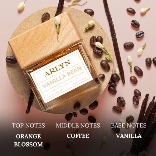 ARLYN Vanilla Bean Eau De Parfum Inspired by Y.s.L Bla.ck Op.iu.m, Long-Lasting Perfume for Women, Vegan & Eco-Conscious with Clean Ingredients, Coffee, Vanilla, Jasmine, Orange - 50ml / 1.7 oz