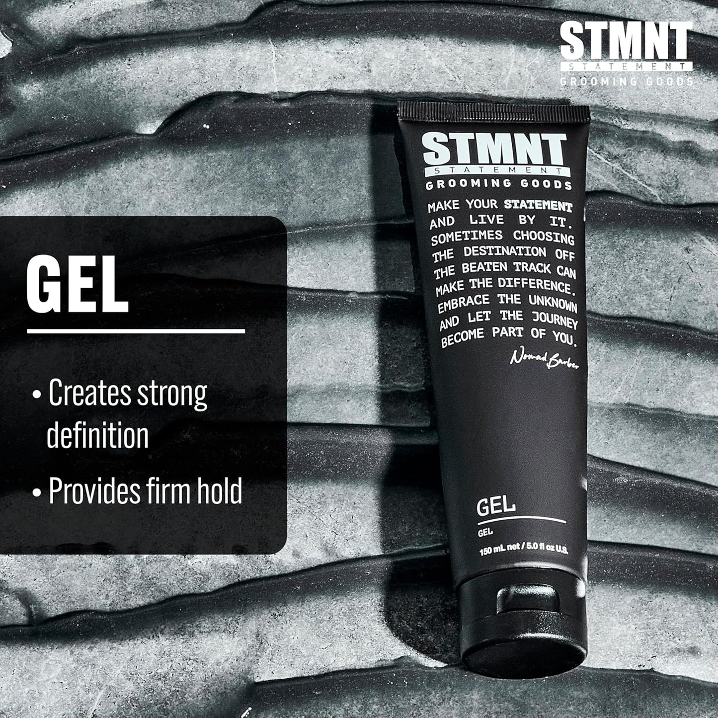 STMNT Grooming Goods Gel - Strong Definition & Long-Lasting Hold | Satin-Like Semi-Matte Finish