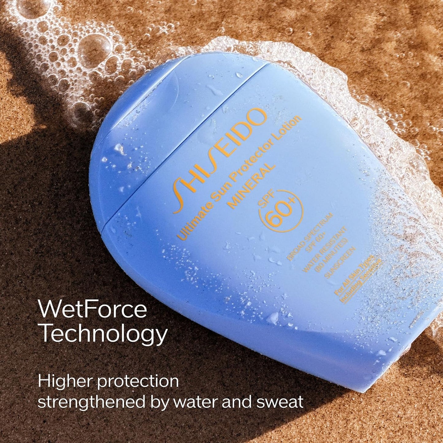 Shiseido Ultimate Sun Protector Lotion SPF 60+ | Sheer Mineral Sunscreen for Face & Body - Fragrance-Free, All Skin Types