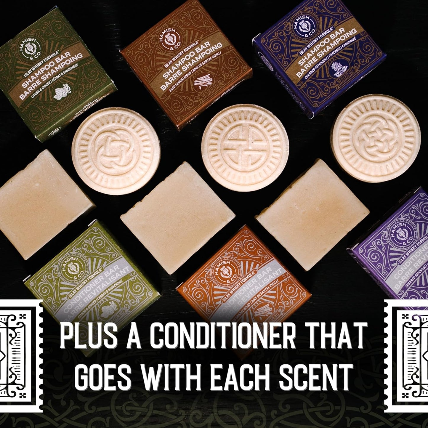 Viori Hamish & Co. Shampoo Bar - Citron & Ginger - Natural Men's Shampoo - Handcrafted with Islay Whiskey