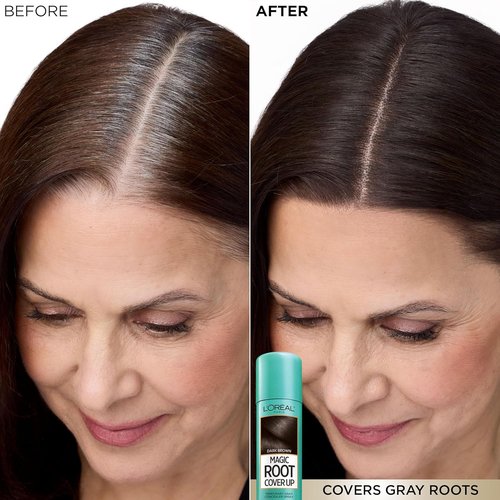 L'Oreal Paris Magic Root Cover Up - Gray Concealer Spray for Black Hair | 2 oz.