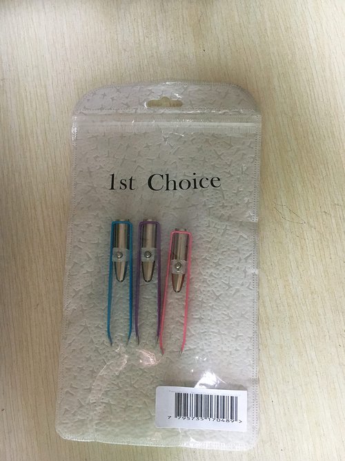 1st Choice 3 Stainless Steel Make Up LED Light Eyelash Eyebrow Hair Removal Lighted Tweezer