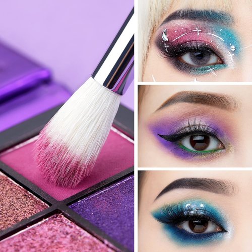 Jessup Professional Eye Makeup Brushes Set - 15pcs for Flawless Eyeshadow & Eyeliner | Pearl Black/Silver