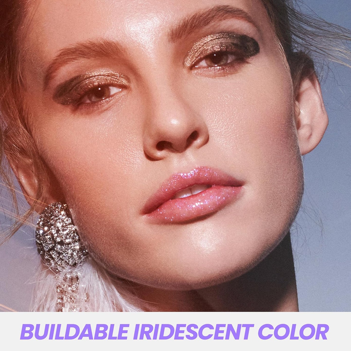 Wonderskin Lip Gloss - Hydrating Clear Glitter Blading Top Gloss for High Shine Finish | Holographic