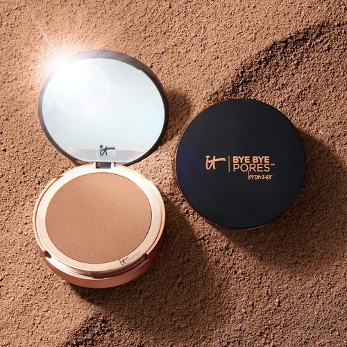 IT Cosmetics Bye Bye Pores Anti-Aging Bronzer - Diffuses Pores & Fine Lines for a Sun-Kissed Glow | 0.3 oz