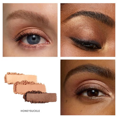 Jane Iredale PurePressed Eye Shadow Triple - Highly Pigmented Mineral Color | Long-Lasting & Crease-Resistant Formula for Sensitive Eyes