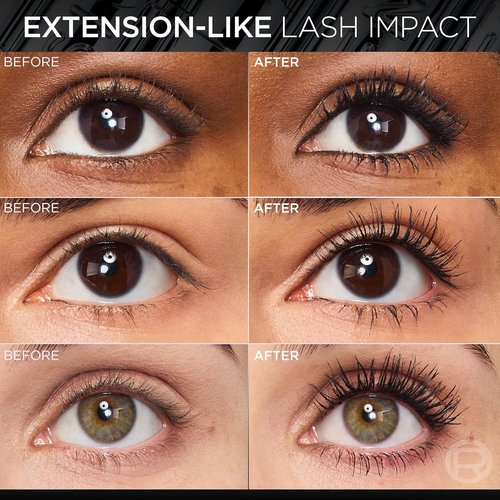 L'Oreal Paris Extensionist Mascara - Lengthening & Volumizing Formula for Stunning Lash Extensions | Washable Black