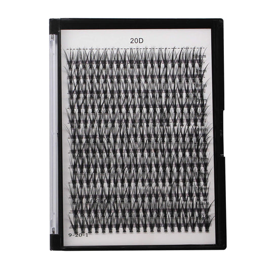 Bodermincer 240pcs 20D D Curl Lashes Clusters Professional Makeup Individual Cluster Eye Lashes (20D-D Curl-22mm)