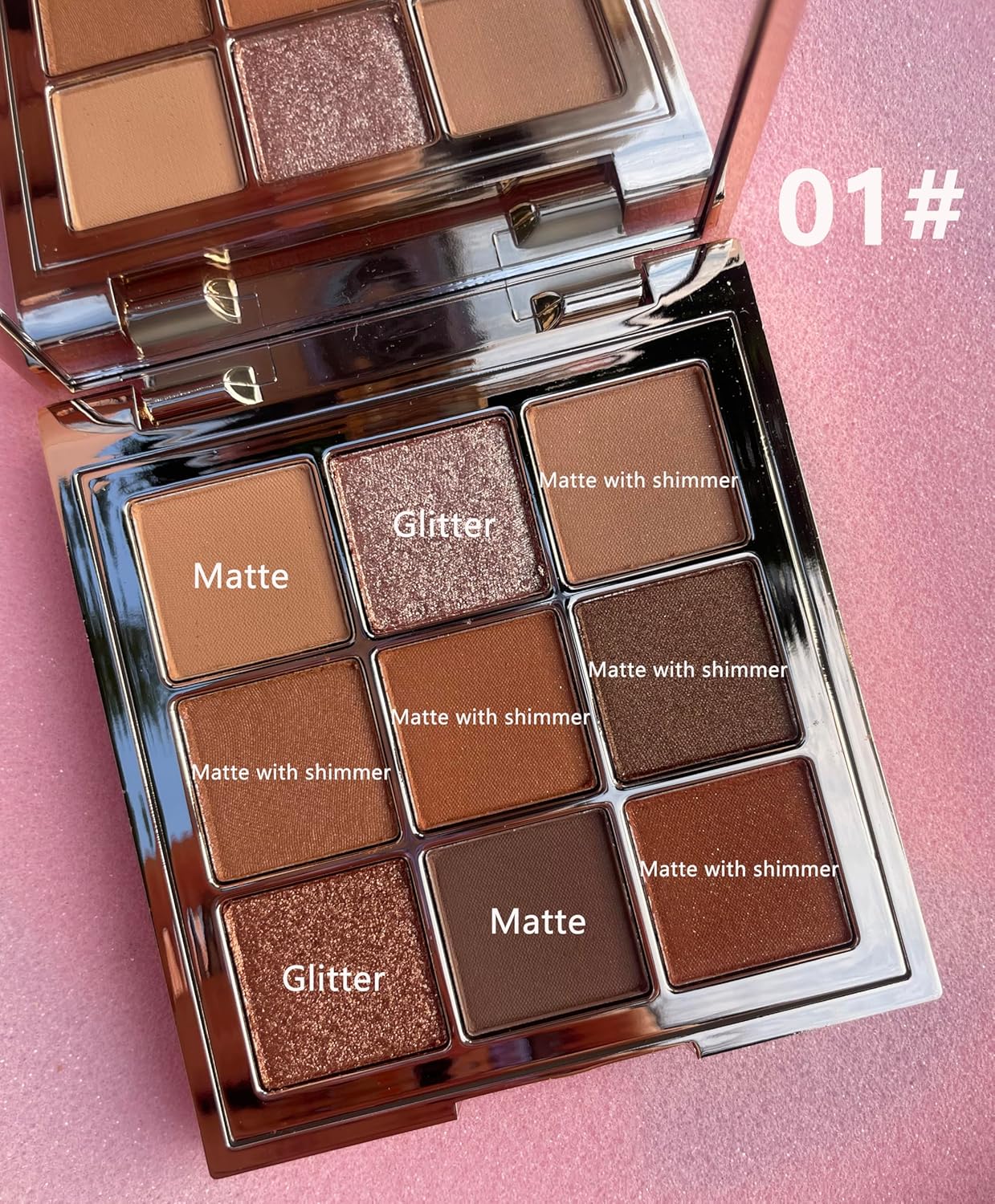 Skiennix Eyeshadow Palette - 9 Colors Matte, Shimmer & Glitter | Highly Pigmented, Waterproof Makeup