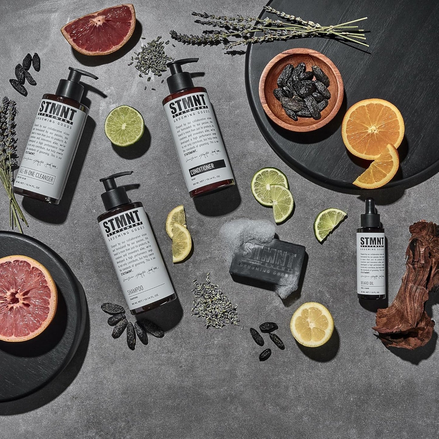 STMNT Grooming Goods Conditioner - Softens Hair & Restores Shine | Moisturizing Formula with Charcoal & Menthol | All Hair Types