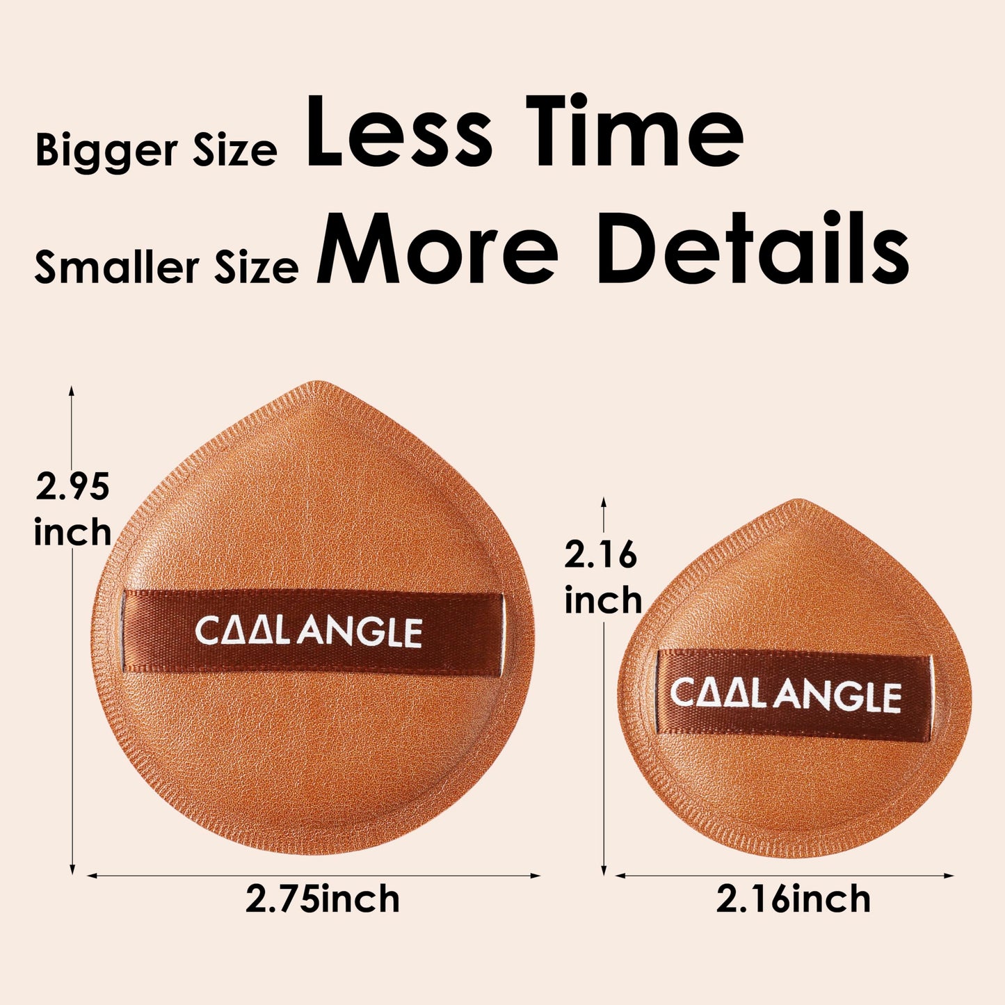 COOL-ANGLE 5Pcs Brown Makeup Sponge For Foundation Concealer And Powder, Latex Free Blender Sponge For Natural And Easy Makeup Soft Long-lasting And Beginner-friendly, Medium