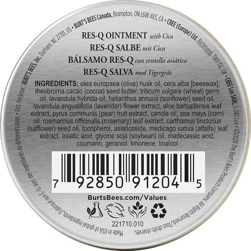 Burt's Bees Res-Q Ointment - 100% Natural Multipurpose Healing Balm with Cica | 15g