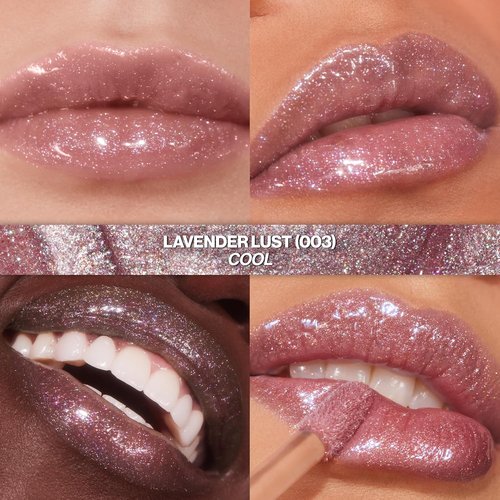 REVLON Super Lustrous Glimmer Gloss - Non-Sticky High-Shine Lip Gloss with Plant-Based Glitter | 003 Lavender Lust, 0.13 fl oz