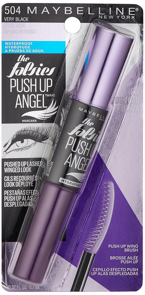 Maybelline The Falsies Push Up Angel Waterproof Mascara - Lengthening & Curling Formula, Very Black, 1 Count